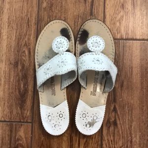 Jack Rogers white sandals